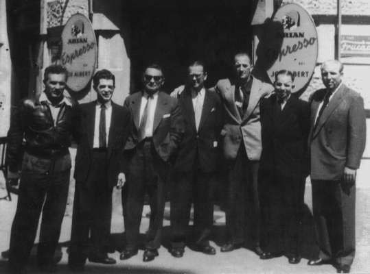 von links : ?, Jo Albert, E. Walter, Gold Senior, Kid Rado, Ernst Wöhrer, Suchanek